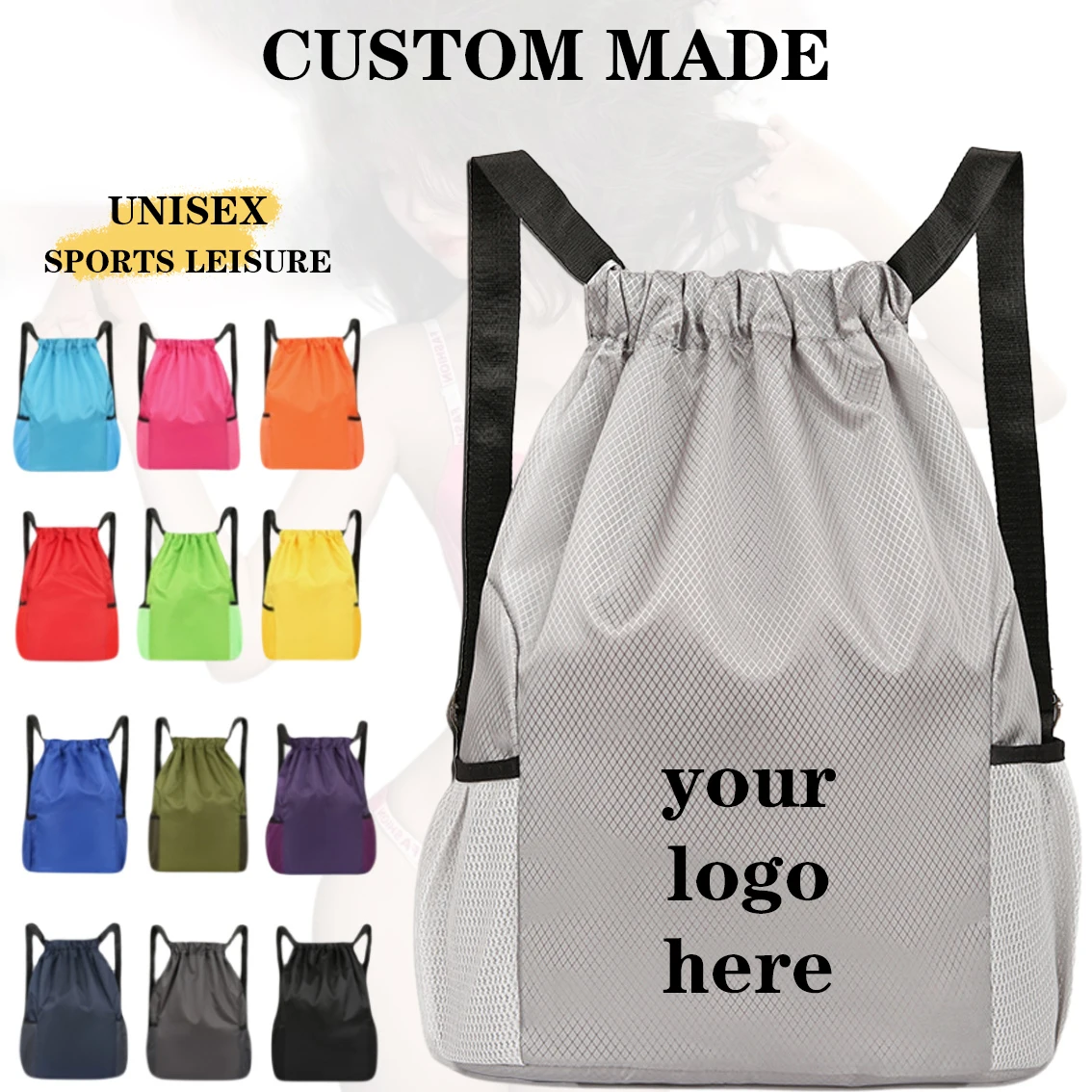 Custom Logo New Style Drawstring Bag Backpack for Men and Women Simple Travel Backpack with Large Capacity Fitness Sports Bag
Custom Logo New Style Drawstring Bag Backpack for Men and Women Simple Travel Backpack with Large Capacity Fitness Sports Bag