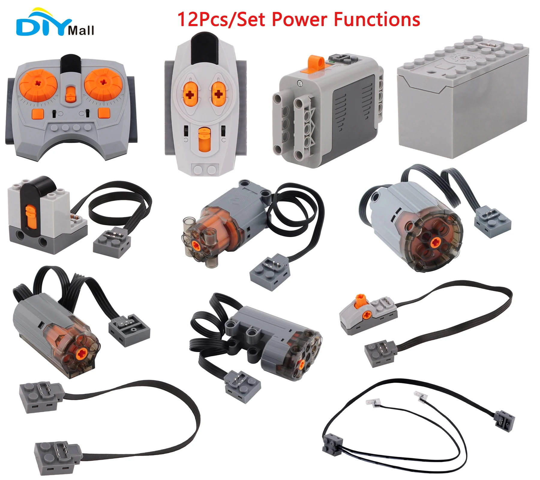 12Pcs/Set Mould King M L XL Motor Steering Servo Motor with Lithium Battery Box IR Remote Controller Receiver 8883 88003 8881
12Pcs/Set Mould King M L XL Motor Steering Servo Motor with Lithium Battery Box IR Remote Controller Receiver 8883 88003 8881