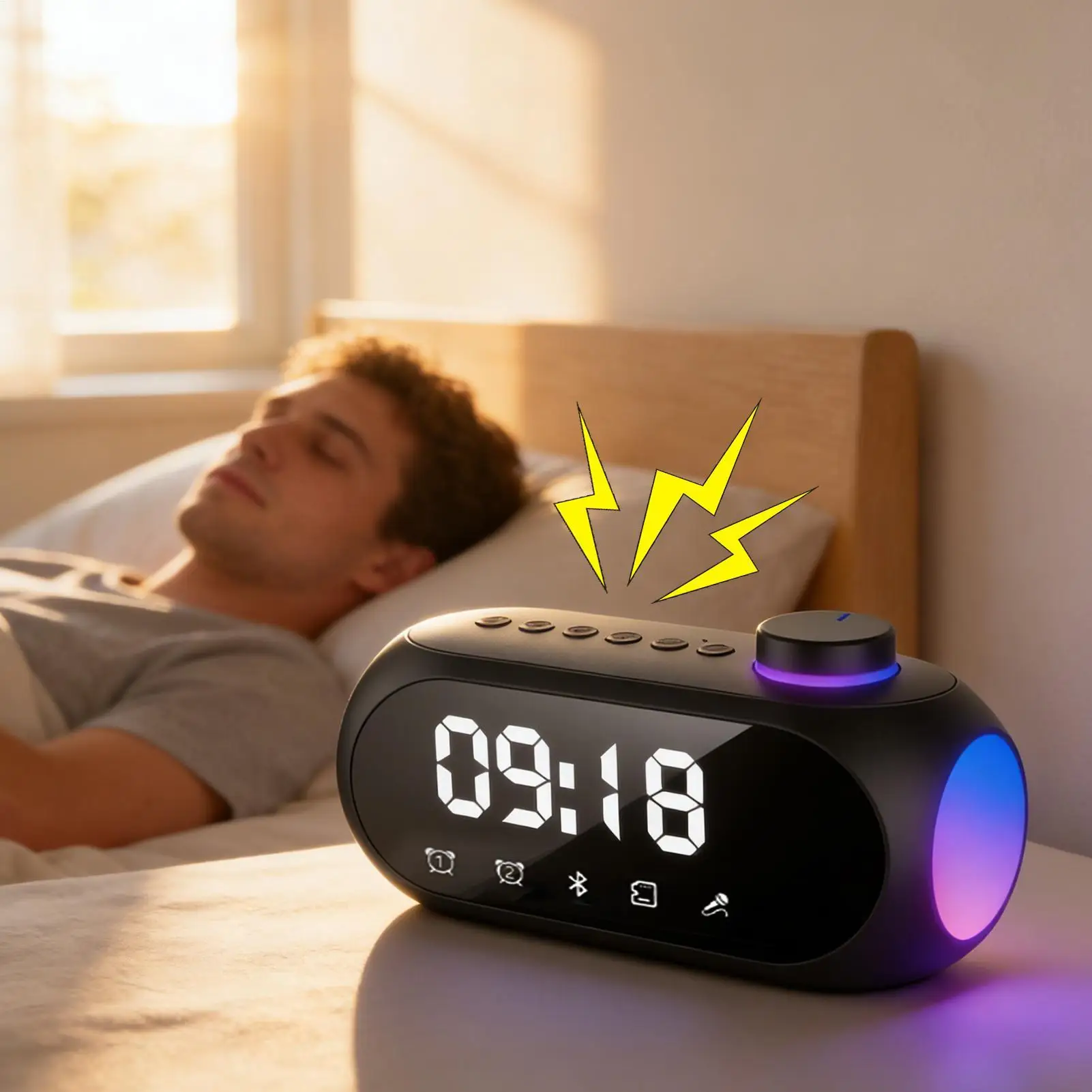 Smart Alarm Clock With Blue&tooth Speaker Wireless Digital Clock Bedside Nightstand Clock For Bedroom, Home Hotel Living Room
Smart Alarm Clock With Blue&tooth Speaker Wireless Digital Clock Bedside Nightstand Clock For Bedroom, Home Hotel Living Room