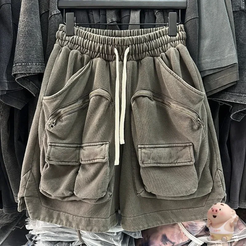 Шорты мужские/женские с двойными 3D карманами, Стильные Классические многофункциональные винтажные моющиеся штаны на шнурке, большие толстые тканевые пиявки 
Шорты мужские/женские с двойными 3D карманами, Стильные Классические многофункциональные винтажные моющиеся штаны на шнурке, большие толстые тканевые пиявки