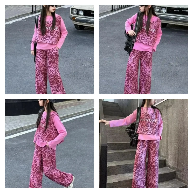 Лидер продаж, модный жилет и брюки для девочек, комплект, студенческая весенне-осенняя повседневная футболка, длинные штаны, комплект из трех предметов, детская одежда
Лидер продаж, модный жилет и брюки для девочек, комплект, студенческая весенне-осенняя повседневная футболка, длинные штаны, комплект из трех предметов, детская одежда