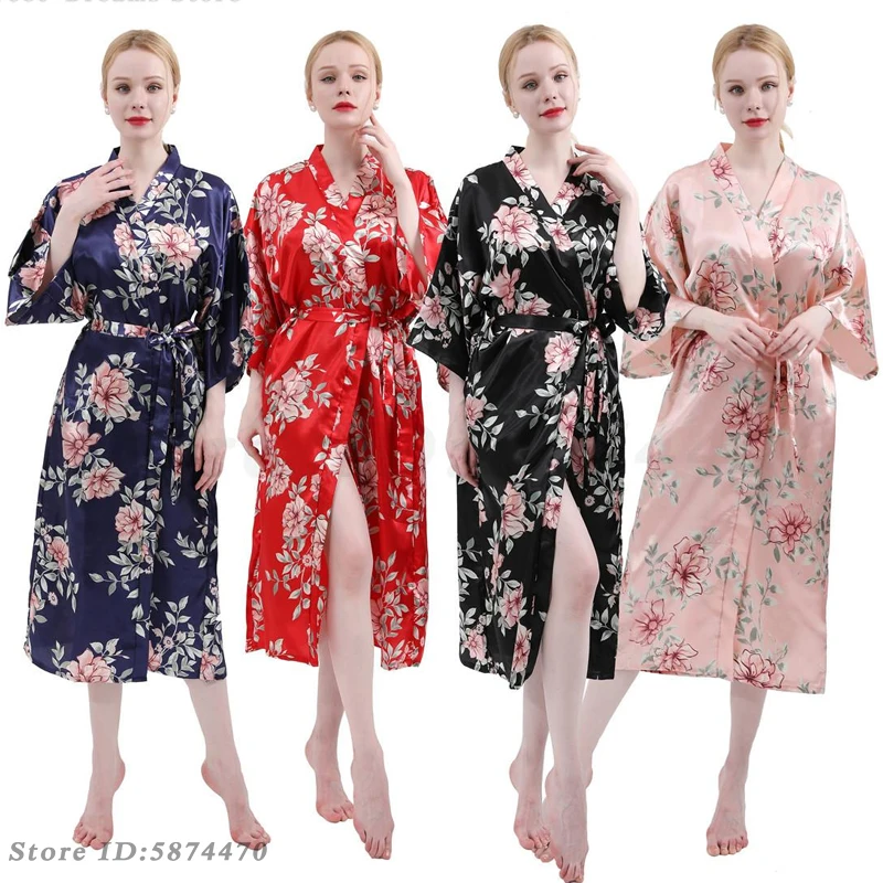Sexy Women Long Robe Wedding Bride Bridesmaid Dressing Gown Rayon Kimono Bathrobe Printed Loose Casual Home Clothing Night Dress
Sexy Women Long Robe Wedding Bride Bridesmaid Dressing Gown Rayon Kimono Bathrobe Printed Loose Casual Home Clothing Night Dress