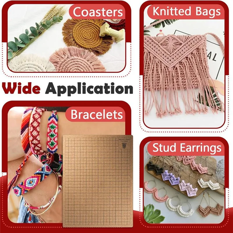 12X16 Inch Tassel Plate And Pin Set, Double Sided Grid Hand Woven Lace Plate, Lace Tool For Bracelet Making-Y78A
12X16 Inch Tassel Plate And Pin Set, Double Sided Grid Hand Woven Lace Plate, Lace Tool For Bracelet Making-Y78A