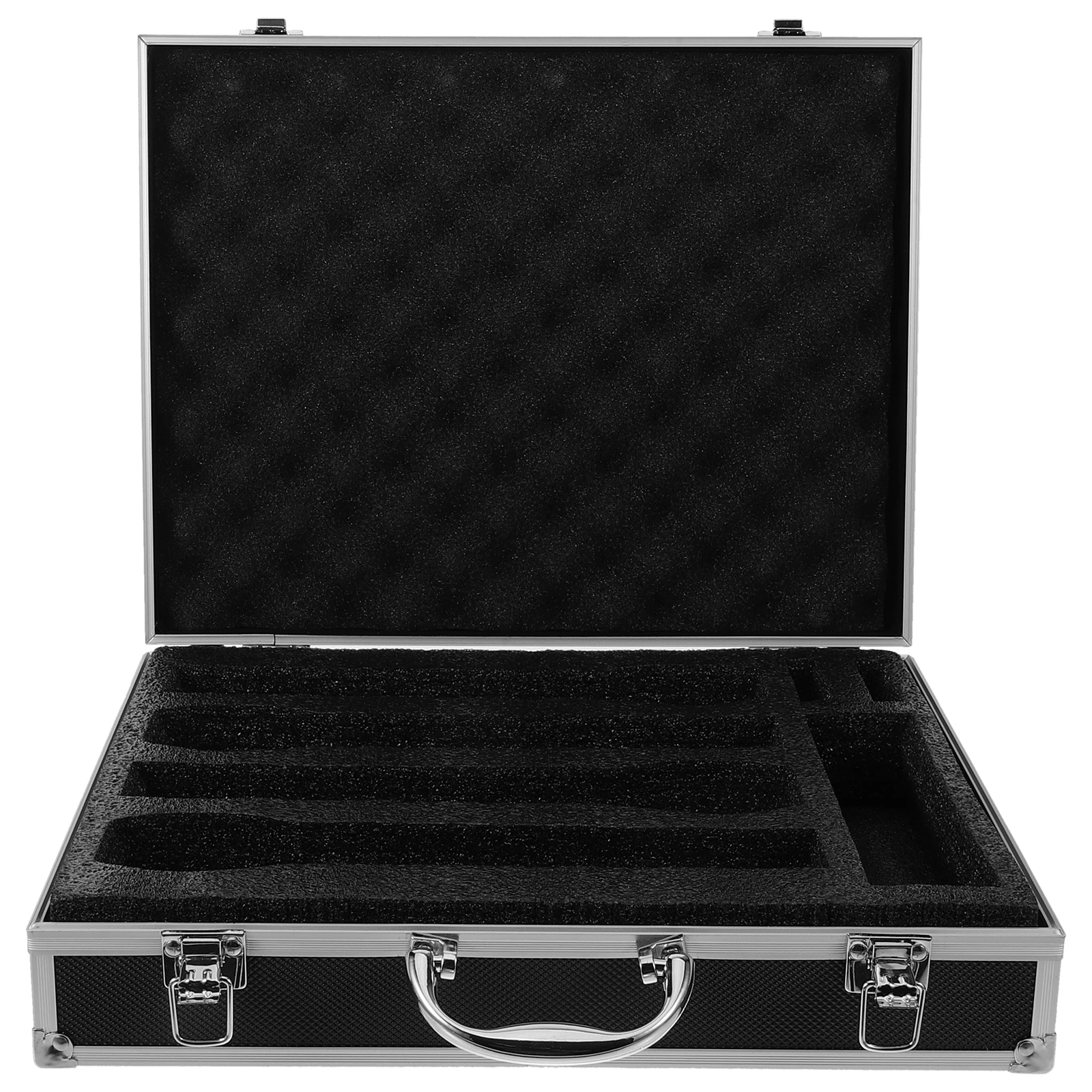 4 Handheld Microphone Cases Silver Aluminum Protection Box Travel Storage Handle Accessories Organizer Hard Box Mic
4 Handheld Microphone Cases Silver Aluminum Protection Box Travel Storage Handle Accessories Organizer Hard Box Mic