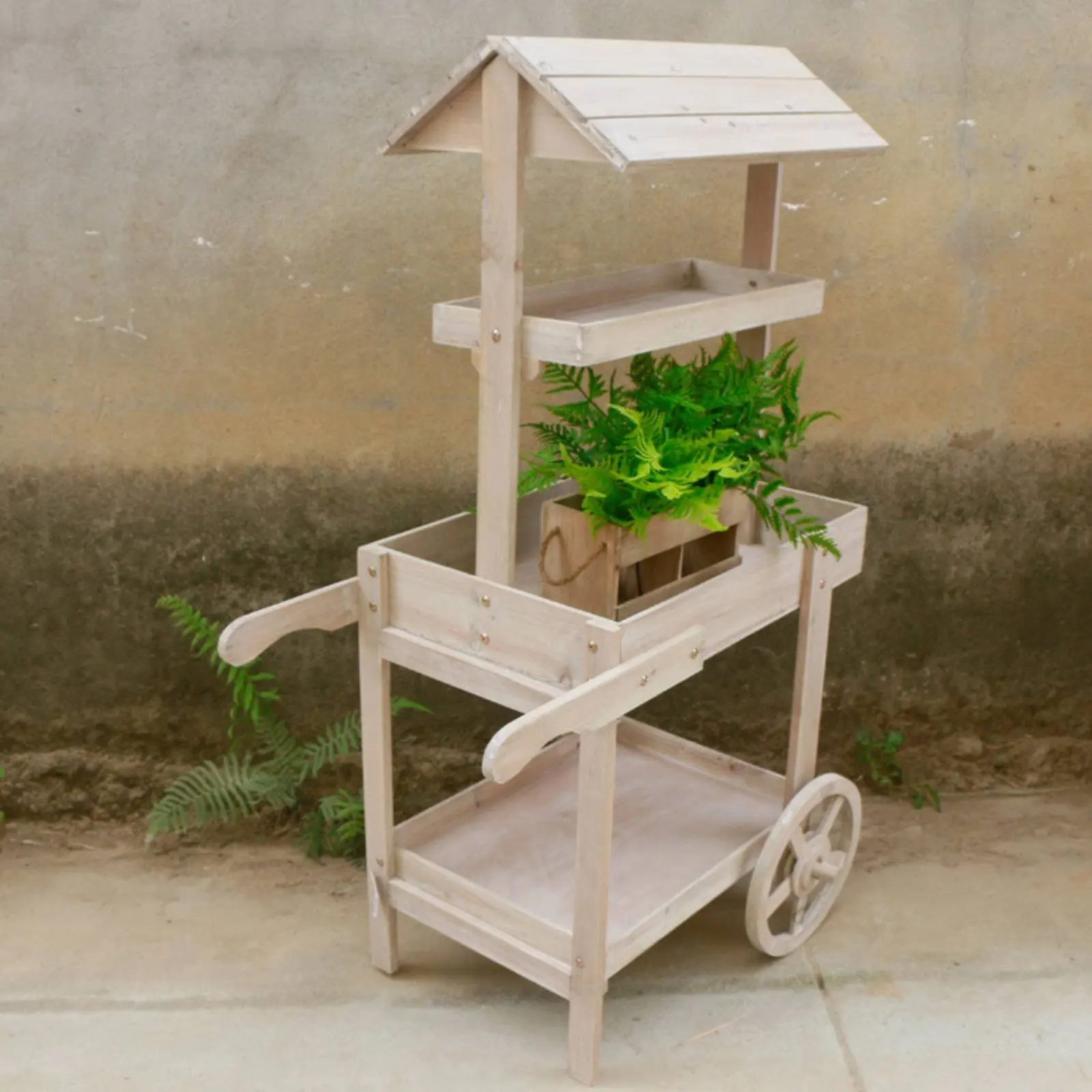 Rustic Display Trolley Wheeled Design Farmhouse Display Trolley Home Decor Wheels Painted Wood for Balcony, Bar
Rustic Display Trolley Wheeled Design Farmhouse Display Trolley Home Decor Wheels Painted Wood for Balcony, Bar