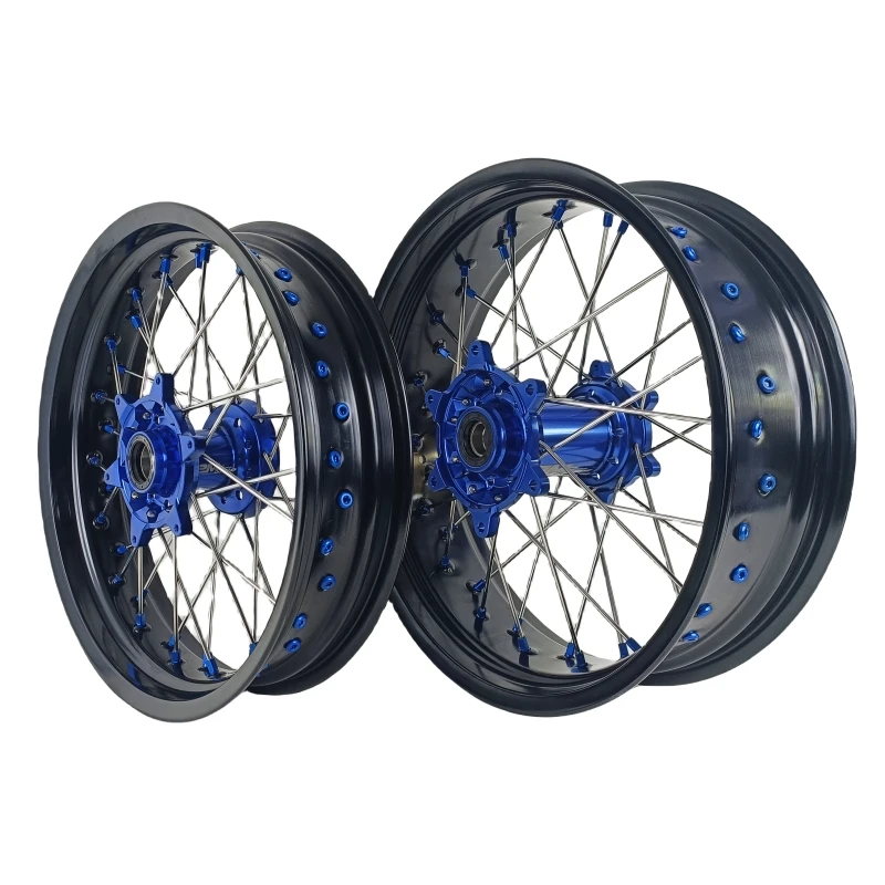 Supermoto Wheels 17 High Performance Front And Rear Factory Product 7075 Aluminum Alloy TM EN MX SMR125-530 FT300 450 530
Supermoto Wheels 17 High Performance Front And Rear Factory Product 7075 Aluminum Alloy TM EN MX SMR125-530 FT300 450 530