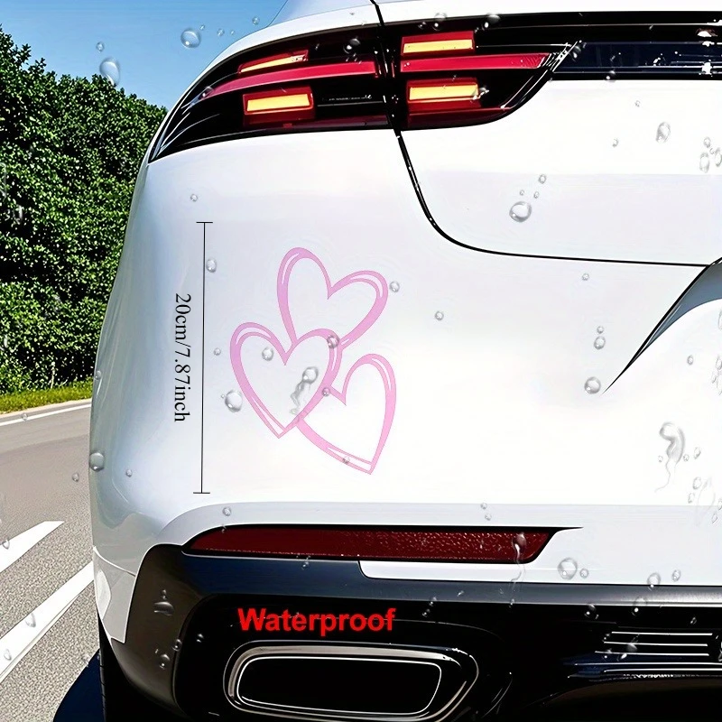 Cute Pink Heart Vinyl Sticker, Waterproof Sunproof Decal for Car Rearview Mirror and Motorcycle Helmet Decor
Cute Pink Heart Vinyl Sticker, Waterproof Sunproof Decal for Car Rearview Mirror and Motorcycle Helmet Decor