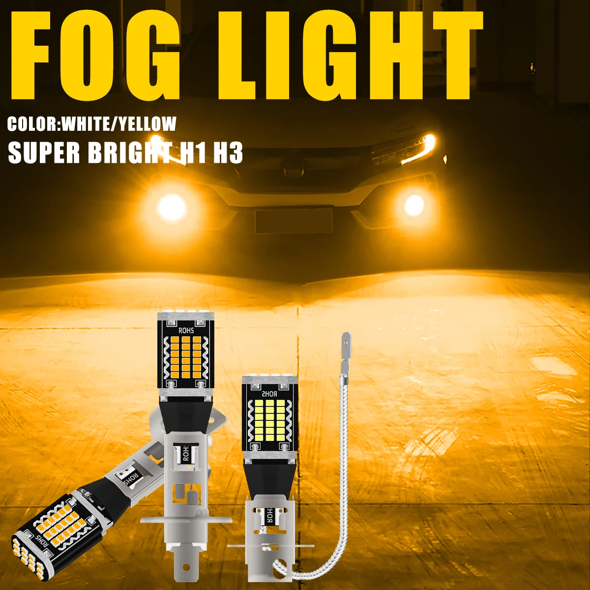 2X Car Fog Light LED H1 H3 2016smd Bulb Super Bright Canbus Auto Led Amber Turn Driving Lamp Car Accessories 6000k 9-24V White
2X Car Fog Light LED H1 H3 2016smd Bulb Super Bright Canbus Auto Led Amber Turn Driving Lamp Car Accessories 6000k 9-24V White