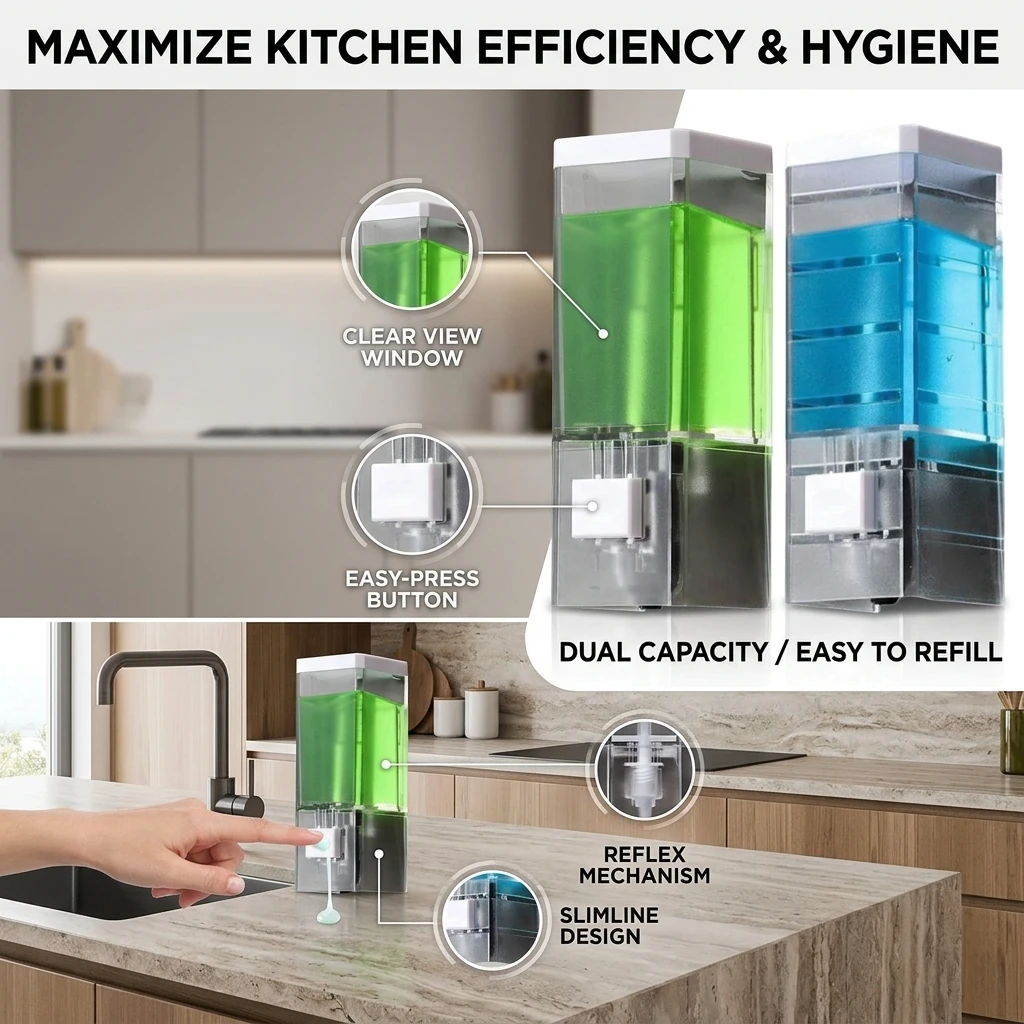 Wall Mounted Manual Soap Dispenser Transparent Single Head Non-Perforated for Home Bathroom Hotel - Durable Plastic
Wall Mounted Manual Soap Dispenser Transparent Single Head Non-Perforated for Home Bathroom Hotel - Durable Plastic