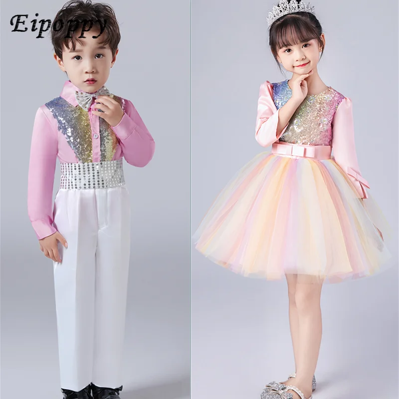 Children's Costume Girls' Long-Sleeved Colorful Pettiskirt Kindergarten Dance Skirt
Children's Costume Girls' Long-Sleeved Colorful Pettiskirt Kindergarten Dance Skirt