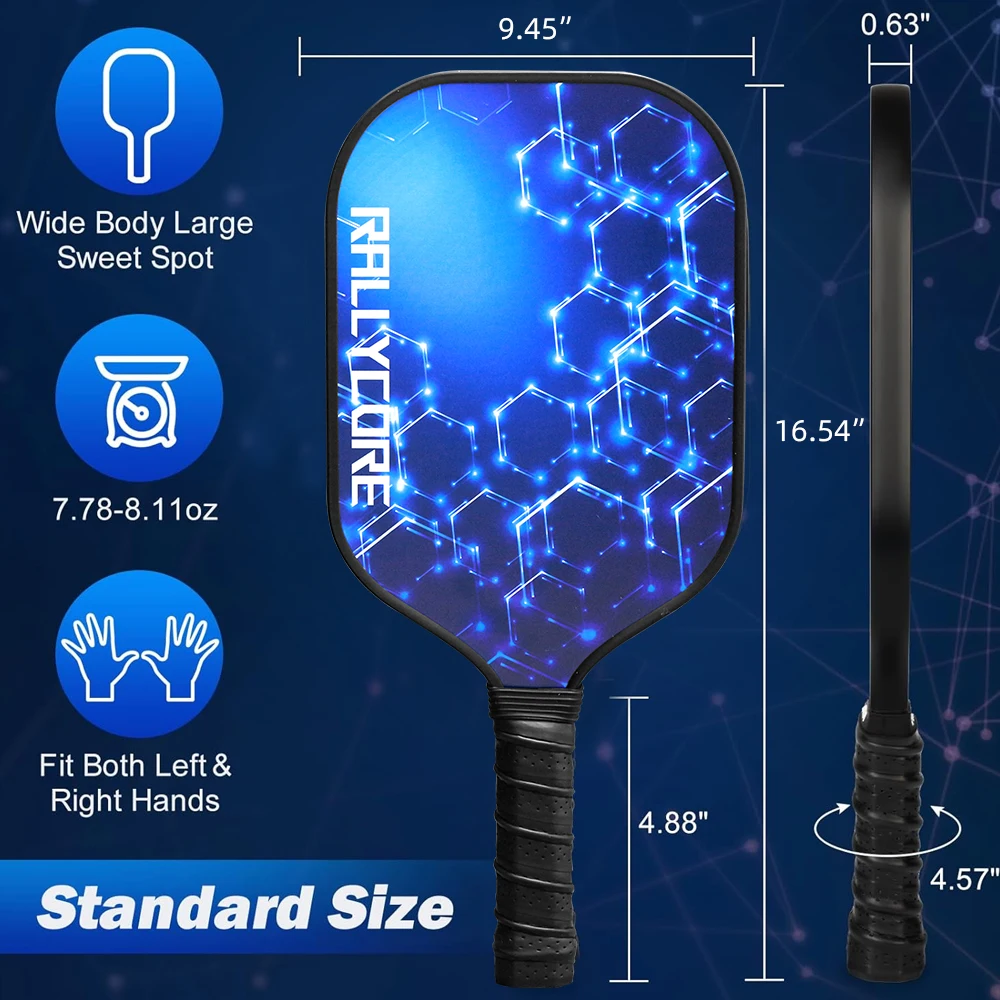 2-Pack Honeycomb Core Pickleball Paddles Set Ultra-Responsive & Lightweight for Control Includes 4 Balls & Premium Carry Bag
2-Pack Honeycomb Core Pickleball Paddles Set Ultra-Responsive & Lightweight for Control Includes 4 Balls & Premium Carry Bag