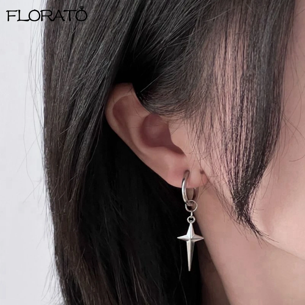 925 Silver Needle Men Cross Stars Punk Dangle Earrings Gothic Woman Cross Ear Hoop Earrings Huggies Pendant Piercing Jewelry
925 Silver Needle Men Cross Stars Punk Dangle Earrings Gothic Woman Cross Ear Hoop Earrings Huggies Pendant Piercing Jewelry
