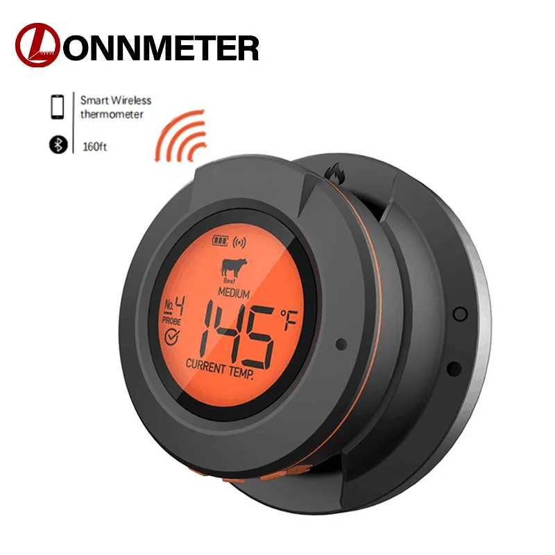LONNMETER Wireless Meat Thermometer Digital Cooking Kitchen Grill Meat Tools Smart Bluetooth BBQ Thermometer for Grill Smoker
LONNMETER Wireless Meat Thermometer Digital Cooking Kitchen Grill Meat Tools Smart Bluetooth BBQ Thermometer for Grill Smoker