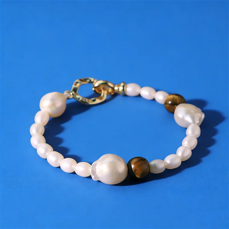 Original Design Natural Pearl Tiger's Eye Stone Bracelet Luxury Versatile Bracelets for Women Charm Jewelry White Beads Bangle
Original Design Natural Pearl Tiger's Eye Stone Bracelet Luxury Versatile Bracelets for Women Charm Jewelry White Beads Bangle