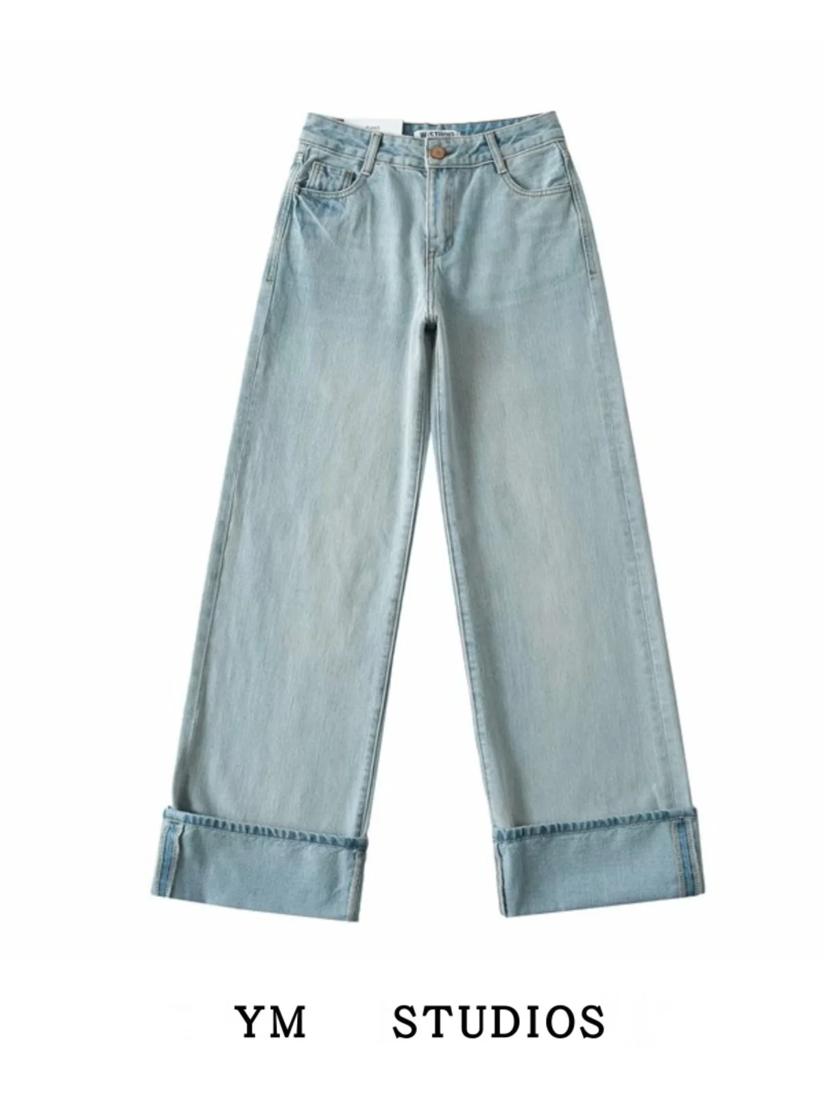 Vintage Wide Leg Denim Jeans Women's Spring 2025 Casual Style Floor Length Cuffed Pants Loose Fit Natural Waist Long Trousers
Vintage Wide Leg Denim Jeans Women's Spring 2025 Casual Style Floor Length Cuffed Pants Loose Fit Natural Waist Long Trousers