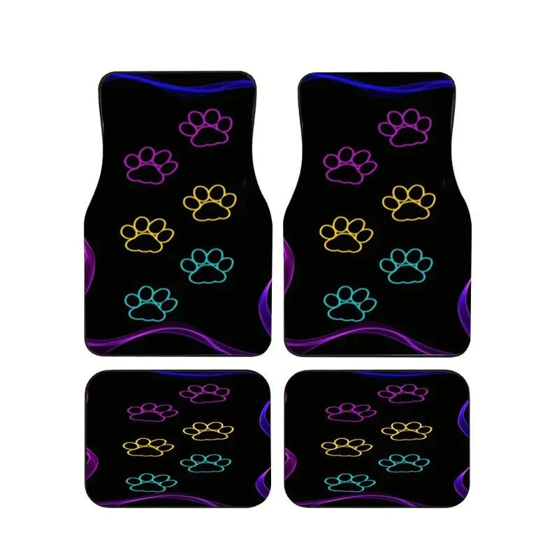 4pcs Neon Colors Cat Claw Print Car Floor Mat Universal Non-Slip Polyester Auto Floor Carpets Set Interior Accessories For SUVs
4pcs Neon Colors Cat Claw Print Car Floor Mat Universal Non-Slip Polyester Auto Floor Carpets Set Interior Accessories For SUVs
