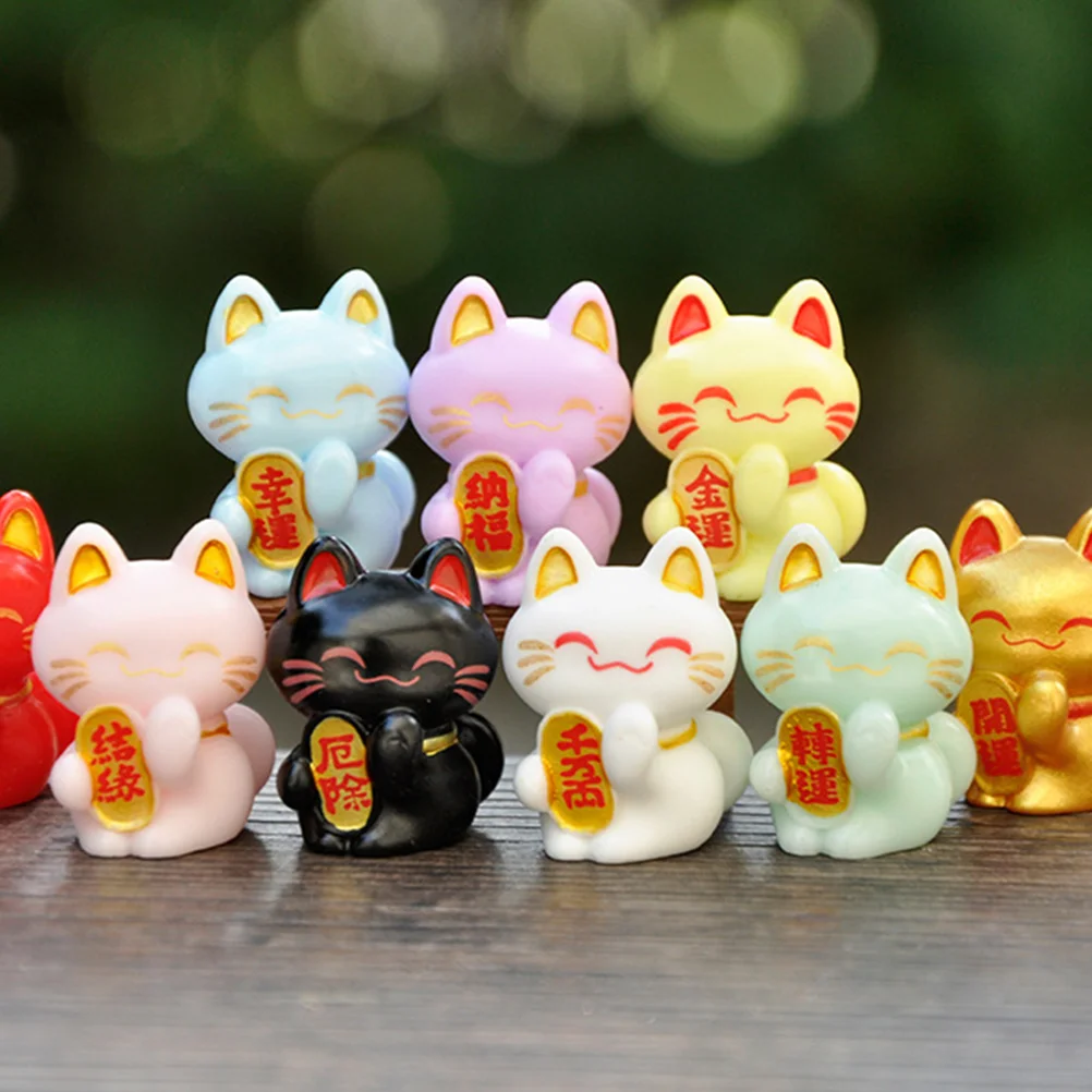 9 шт. миниатюрные украшения Lucky Cat, пейзажные статуи удачи, фигурка, орнамент из смолы
9 шт. миниатюрные украшения Lucky Cat, пейзажные статуи удачи, фигурка, орнамент из смолы