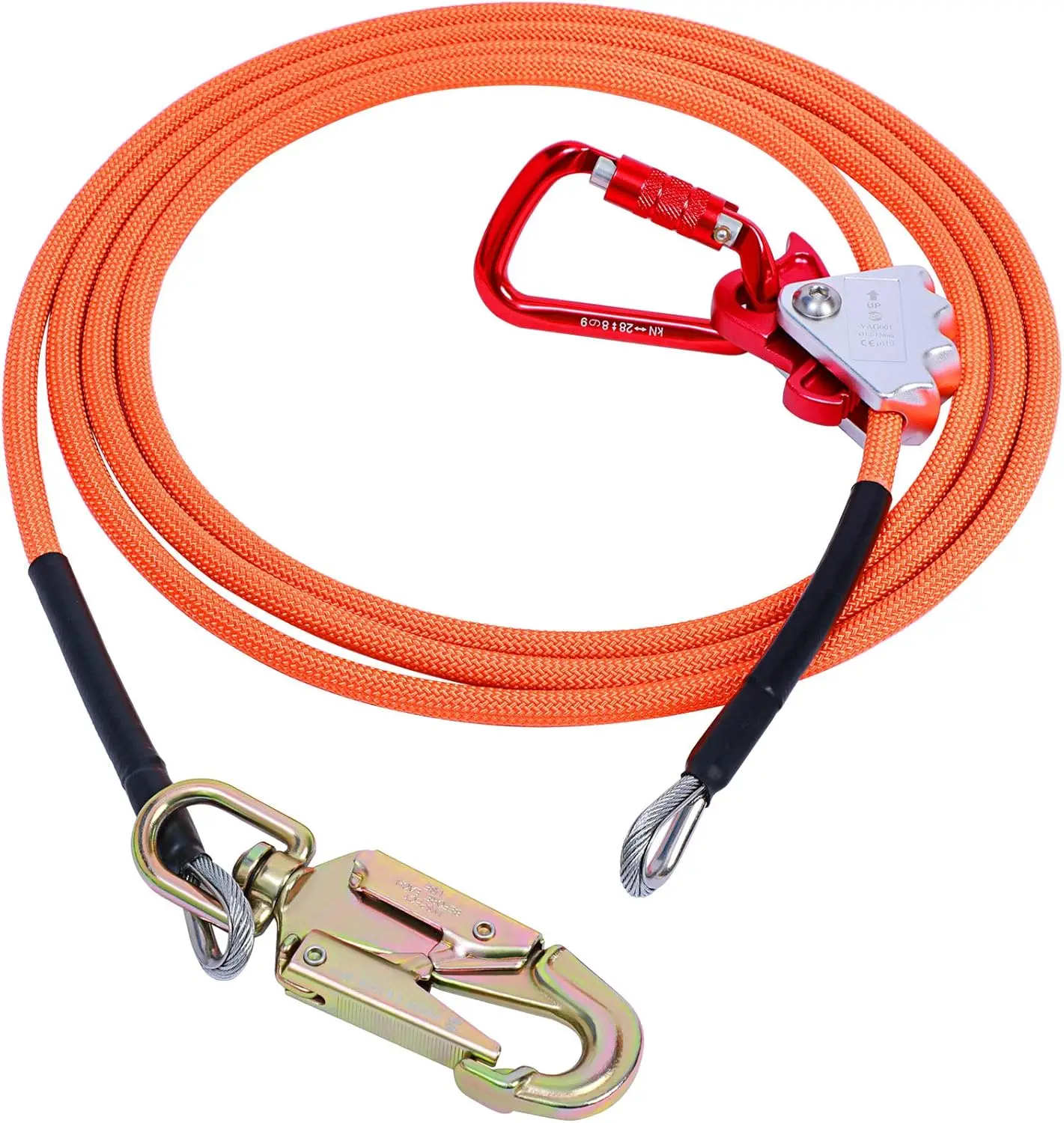 Комплект для страховки Wire Core Flipline с тройным замком-карабином и стальным фиксатором для защиты от падения при скалолазании и работах арбористов
Комплект для страховки Wire Core Flipline с тройным замком-карабином и стальным фиксатором для защиты от падения при скалолазании и работах арбористов
