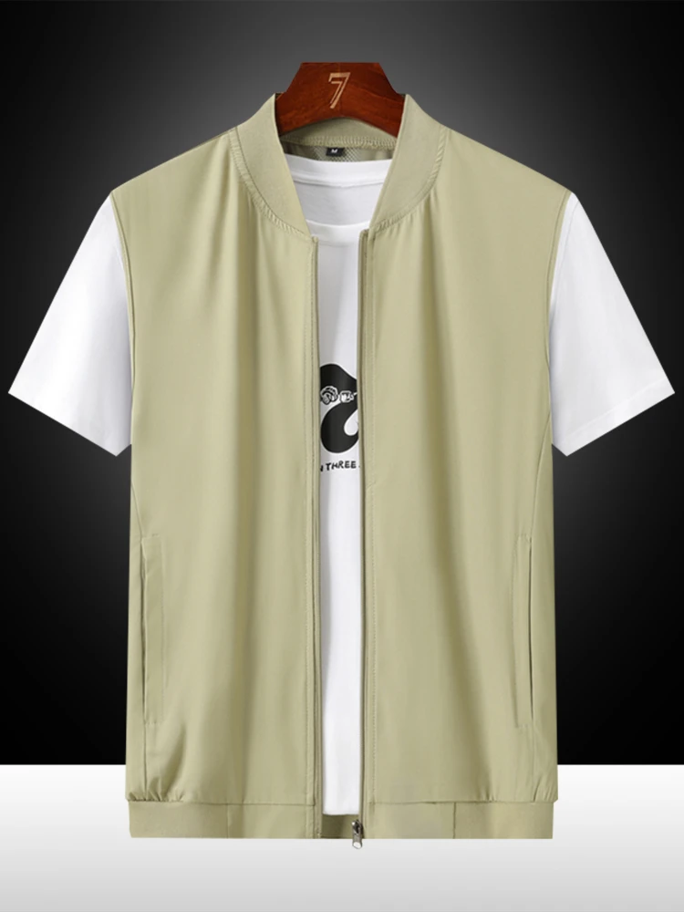 Новая мужская летняя ультратонкая майка из ледяного шелка с воротником-бомбером для защиты от солнца, свободного кроя, дышащая, больших размеров
Новая мужская летняя ультратонкая майка из ледяного шелка с воротником-бомбером для защиты от солнца, свободного кроя, дышащая, больших размеров