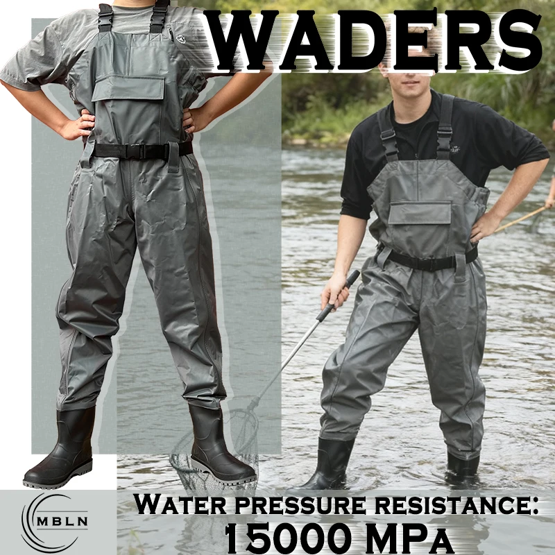MBLN Thickened Fishing Waders with Anti-Slip Sole, High-Rise Chest Waders, Durable Waterproof Wading Pants Size 41-45
MBLN Thickened Fishing Waders with Anti-Slip Sole, High-Rise Chest Waders, Durable Waterproof Wading Pants Size 41-45
