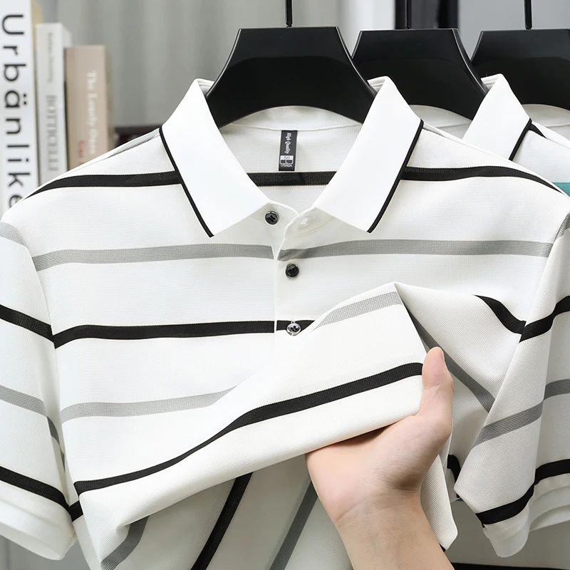 Short Sleeved T-shirt High-end Men's 2026 Summer Thin Half Sleeved Loose Collar Top
Short Sleeved T-shirt High-end Men's 2026 Summer Thin Half Sleeved Loose Collar Top