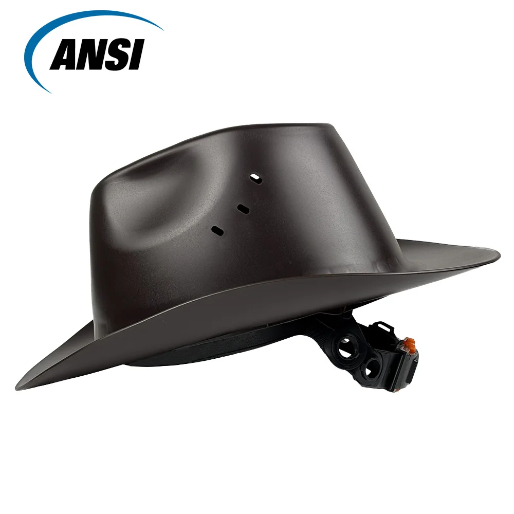 Ковбойский защитный шлем с вентиляционным отверстием HDPE, каска с полными полями для наружной строительной железной дороги, рабочая кепка ANSI Z89.1 Class C
Ковбойский защитный шлем с вентиляционным отверстием HDPE, каска с полными полями для наружной строительной железной дороги, рабочая кепка ANSI Z89.1 Class C