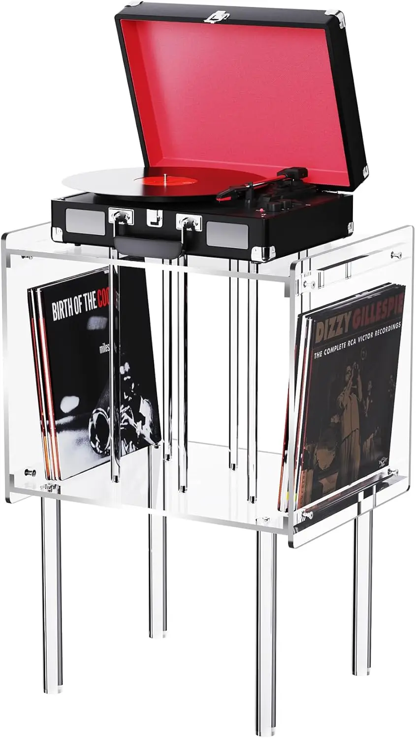 Acrylic Record Player Stand with Vinyl Storage, Clear Side Table for Turntable Display
Acrylic Record Player Stand with Vinyl Storage, Clear Side Table for Turntable Display