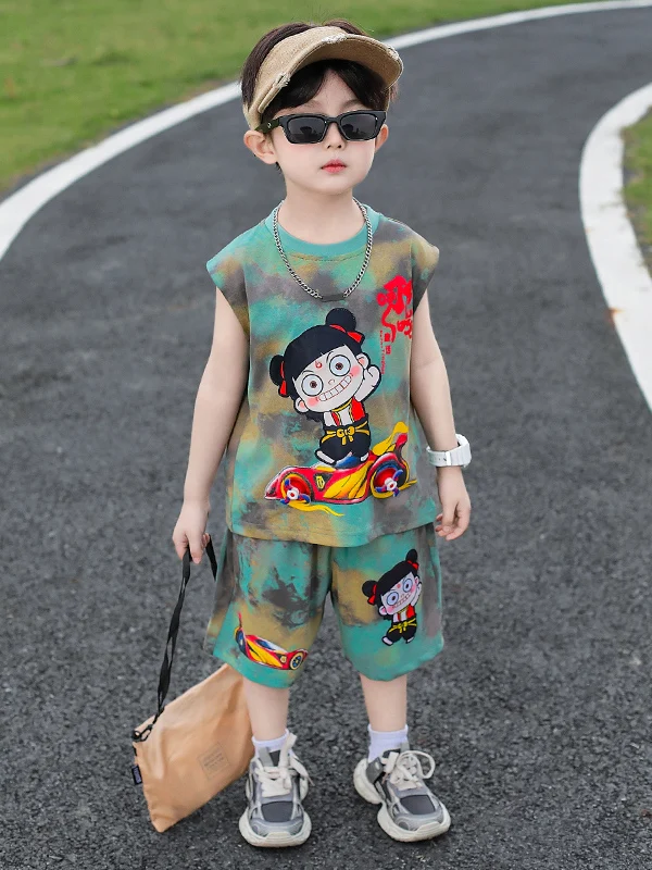 Летний повседневный камуфляжный жилет Spor Tie Dye для мальчиков, крутой модный комплект из двух предметов для подростков, брюки в комплекте
Летний повседневный камуфляжный жилет Spor Tie Dye для мальчиков, крутой модный комплект из двух предметов для подростков, брюки в комплекте