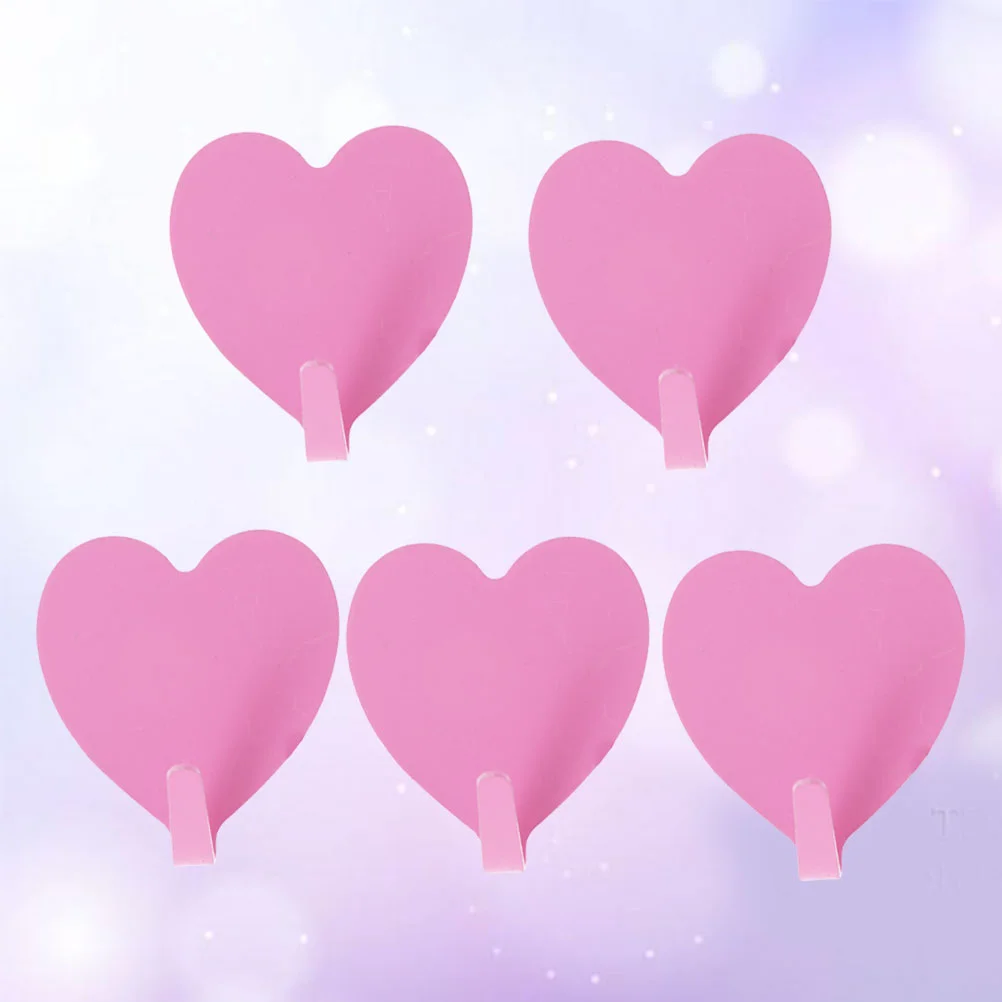 5 Pcs Hook Coat and Hat Hooks Creative Wall Decorative Love Seamless Sticky Pink
5 Pcs Hook Coat and Hat Hooks Creative Wall Decorative Love Seamless Sticky Pink