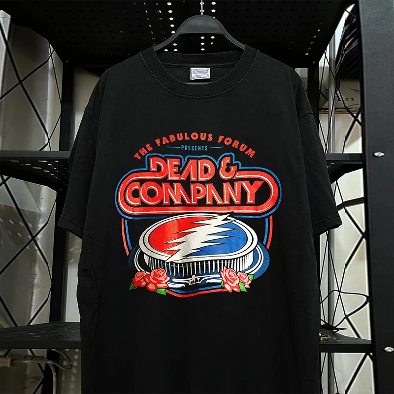 Dead&Company Rock Band's Short-sleeved T-shirt, Hiphop American Hip-hop Style Heavyweight Trendy Brand Retro Cotton T-shirt
Dead&Company Rock Band's Short-sleeved T-shirt, Hiphop American Hip-hop Style Heavyweight Trendy Brand Retro Cotton T-shirt