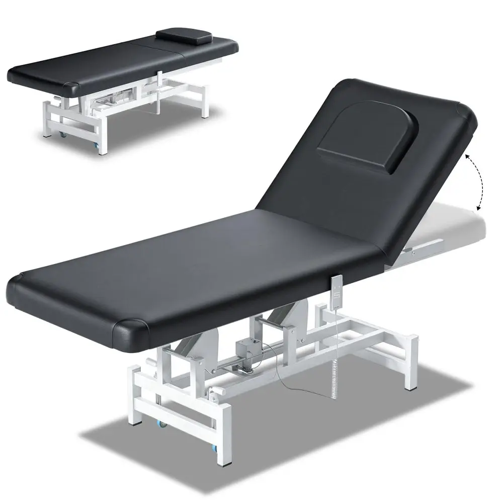 Stationary Massage Table with Backrest and Storage Space for Treatment Table Physical Therapy Table Spa Facial Bed, 6 Round leg
Stationary Massage Table with Backrest and Storage Space for Treatment Table Physical Therapy Table Spa Facial Bed, 6 Round leg