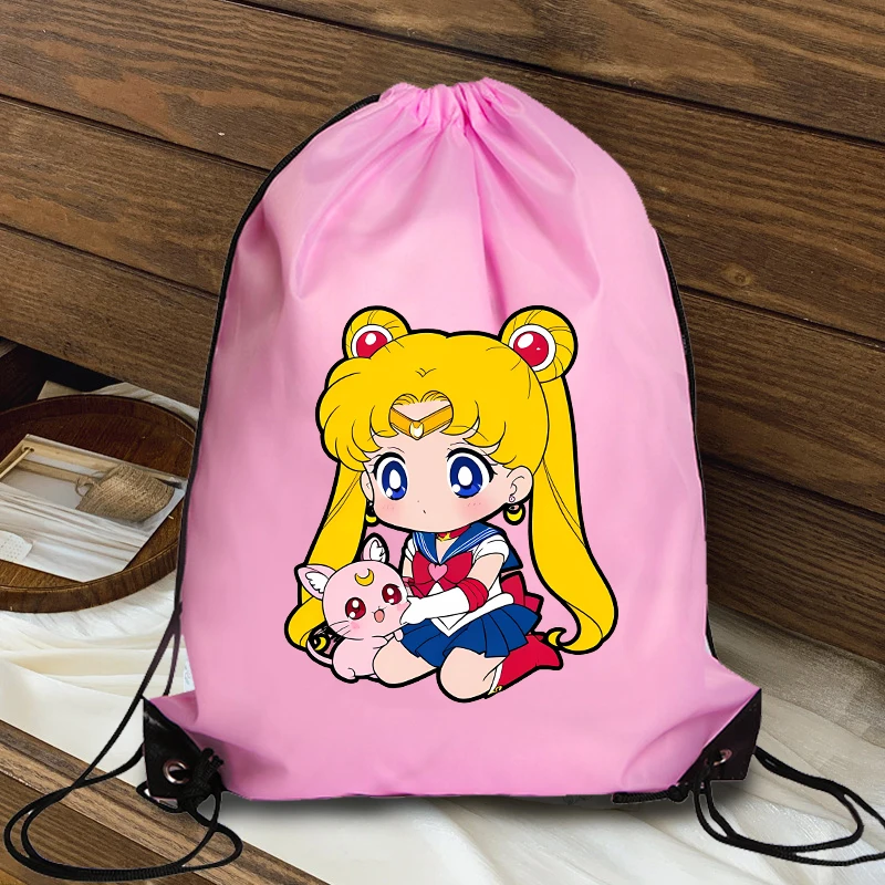 Cute Sailores Moon Drawstring Bags Pink Cartoon Portable Large Travel Capacity Clothing Storage Purse Fashion Gym Lightweight
Cute Sailores Moon Drawstring Bags Pink Cartoon Portable Large Travel Capacity Clothing Storage Purse Fashion Gym Lightweight