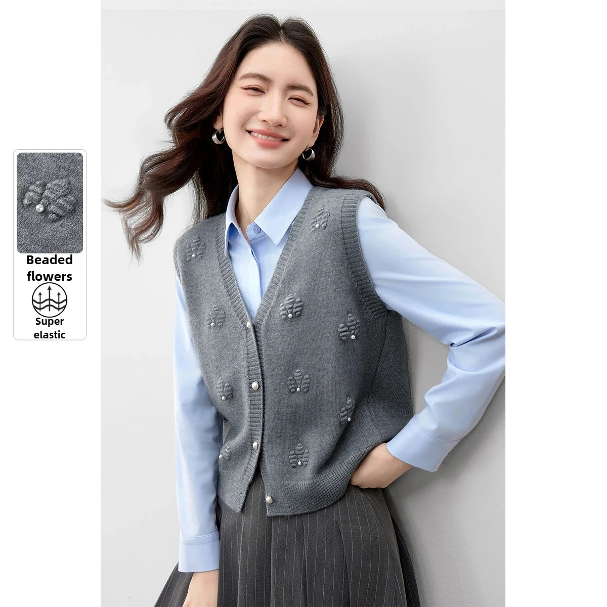 SENTUBILA Knitted Sweater Vest Women Autumn 2025 New Sleeveless Cardigan Casual Single Breasted High-Stretch Vests W53JB2692
SENTUBILA Knitted Sweater Vest Women Autumn 2025 New Sleeveless Cardigan Casual Single Breasted High-Stretch Vests W53JB2692