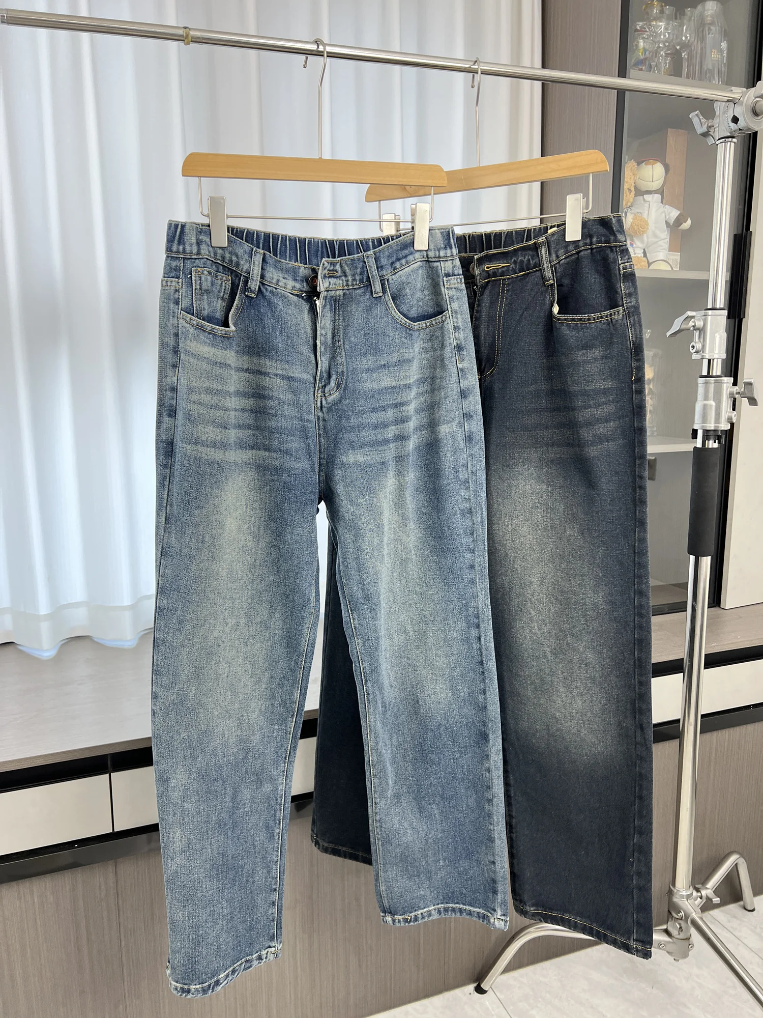 Retro Blue Whisker Pattern! Spring Men's Heavyweight Waed Casual Loose Wide Leg Straight Cut Denim Jeans High Waist But...
Retro Blue Whisker Pattern! Spring Men's Heavyweight Waed Casual Loose Wide Leg Straight Cut Denim Jeans High Waist But...