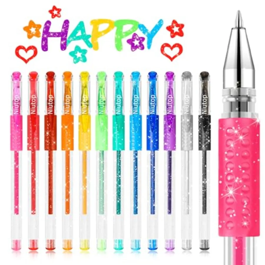 Coloured Pen Stocking Stuffers for Adult, 12-Color Scented Glitter Gel Pens, Coloring Markers Colored Pen Set, Drawing pens Jou
Coloured Pen Stocking Stuffers for Adult, 12-Color Scented Glitter Gel Pens, Coloring Markers Colored Pen Set, Drawing pens Jou