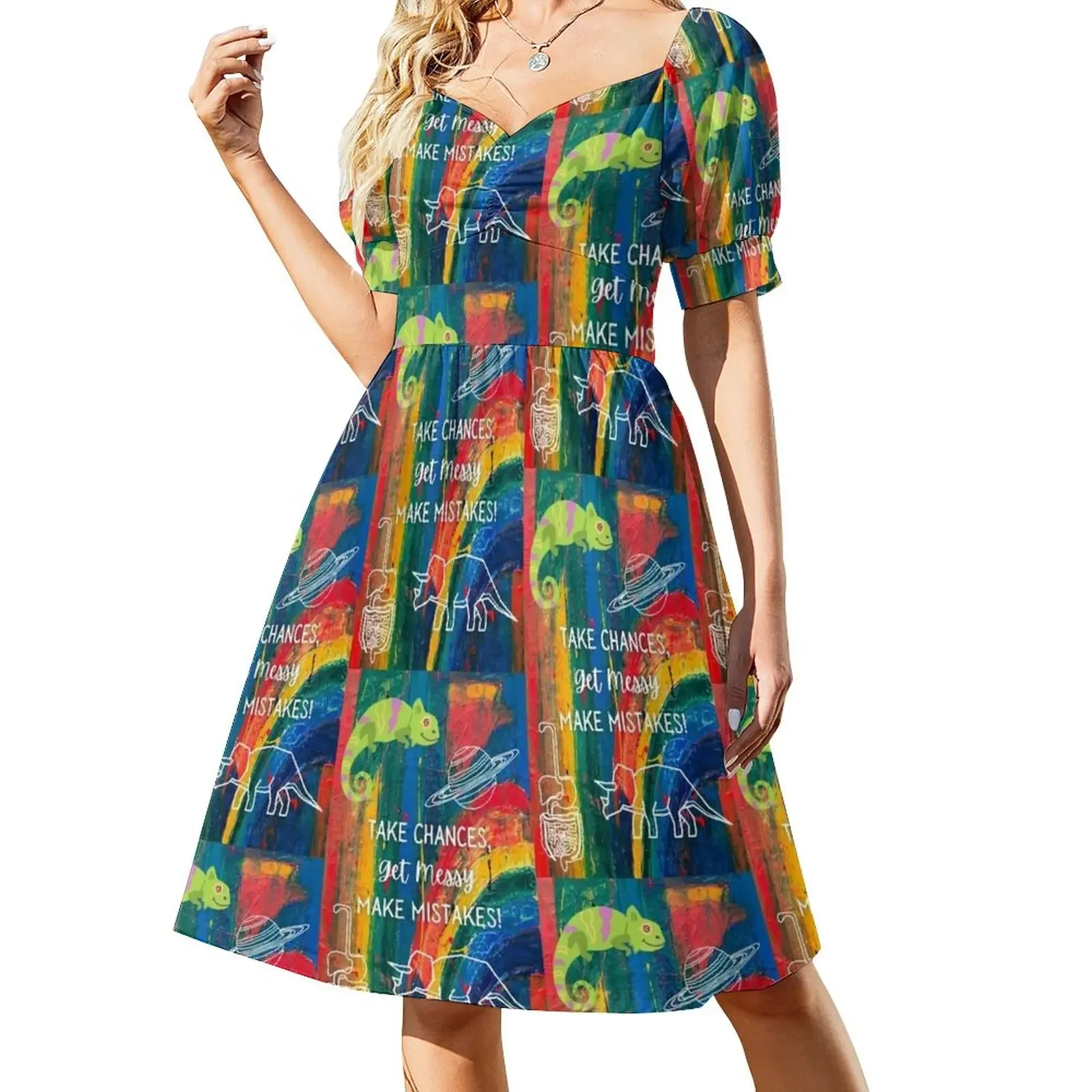 Take chances, get messy, make mistakes! Short-Sleeved Dress Dress for girls evening dress women women elegant luxury
Take chances, get messy, make mistakes! Short-Sleeved Dress Dress for girls evening dress women women elegant luxury