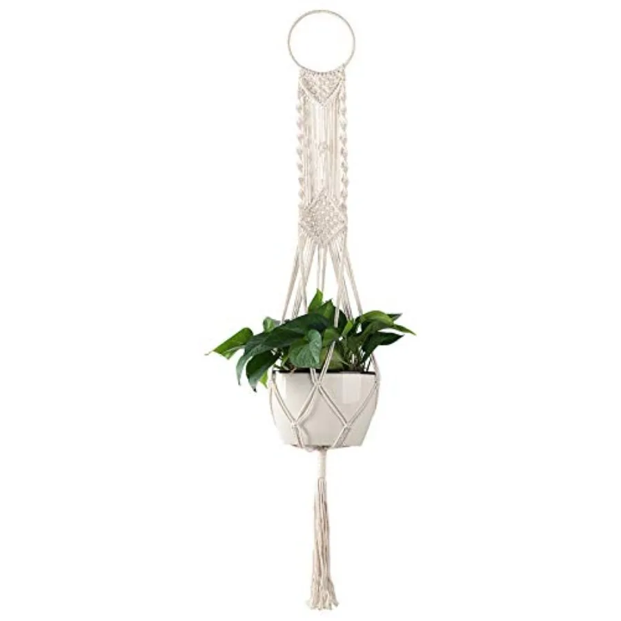 Macrame Plant Hanger Indoor Outdoor Hanging Planter Basket Hanging Plant Holders Drative Macrame Hangers 4 Legs 43.3 Inch Cream
Macrame Plant Hanger Indoor Outdoor Hanging Planter Basket Hanging Plant Holders Drative Macrame Hangers 4 Legs 43.3 Inch Cream