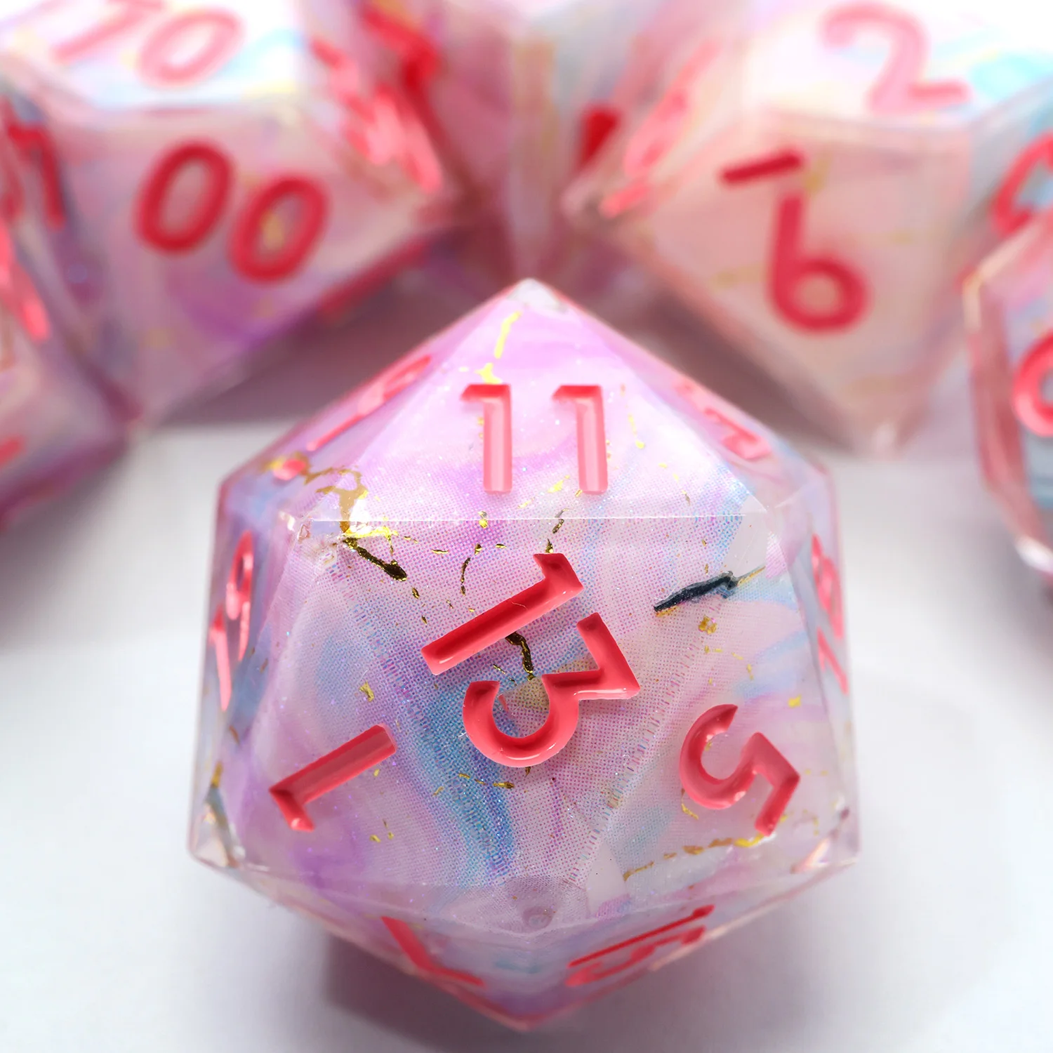 Ombre Marble Full Cover RPG Dice-Handmade Gradient Polyhedral Resin DND Dice Set for Board Games & Role Play-F31 
Ombre Marble Full Cover RPG Dice-Handmade Gradient Polyhedral Resin DND Dice Set for Board Games & Role Play-F31
