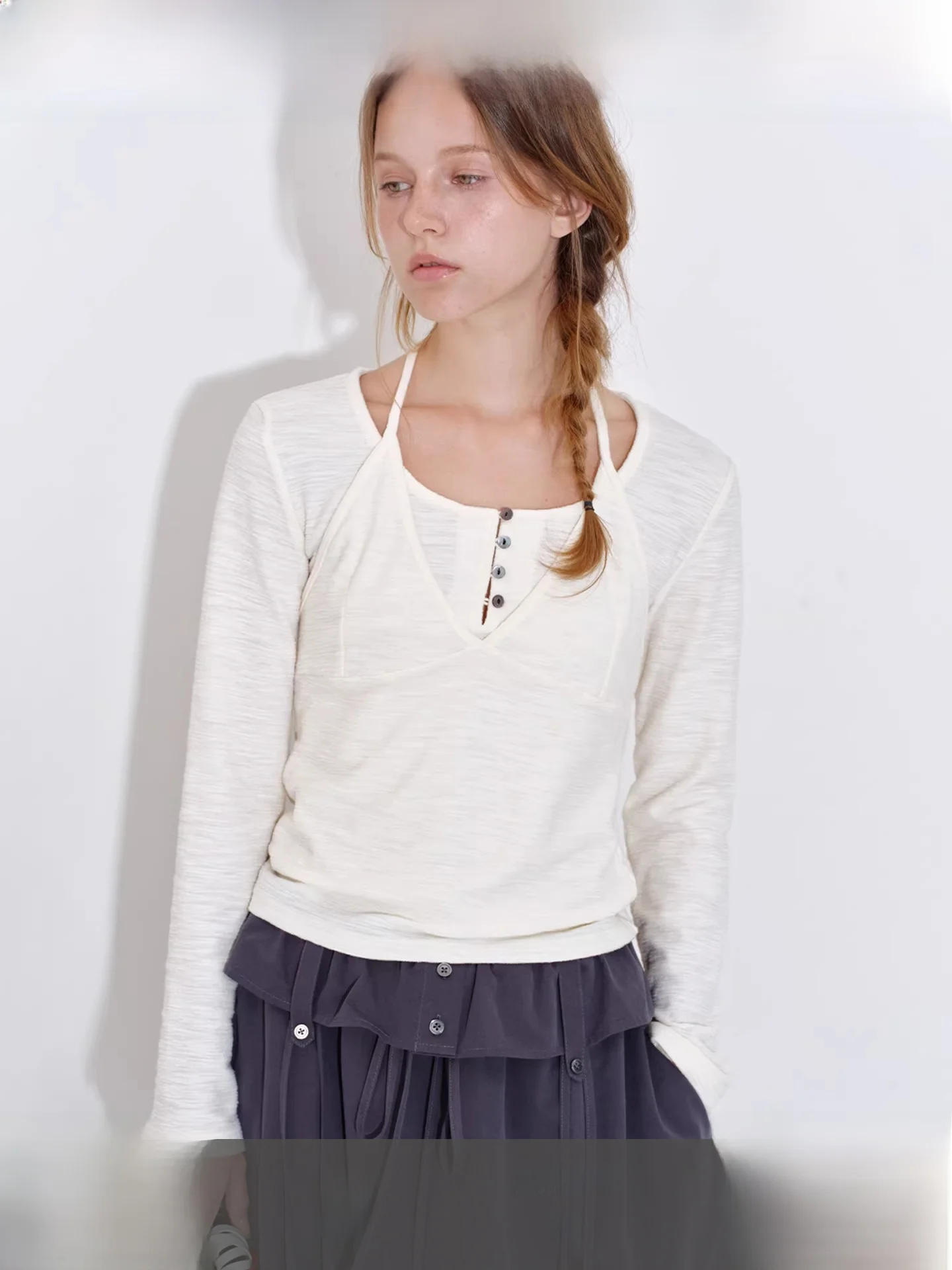 Fano Korean Sle Lazy Bamboo Texture Fabric Hanging Ne Strap T-irt Two-Piece Set Women's Top Spring 2026 Casual Fit Cott...
Fano Korean Sle Lazy Bamboo Texture Fabric Hanging Ne Strap T-irt Two-Piece Set Women's Top Spring 2026 Casual Fit Cott...