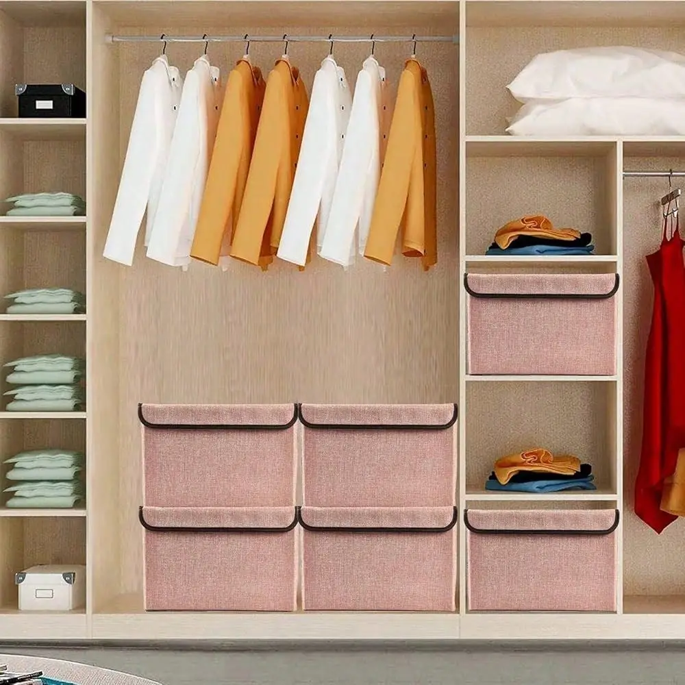 ShippingLinen Fabric Foldable Storage Cube Bin Organizer Basket With FlipTop Lid Handles, Large Clothes Blanket Box For Home, O
ShippingLinen Fabric Foldable Storage Cube Bin Organizer Basket With FlipTop Lid Handles, Large Clothes Blanket Box For Home, O