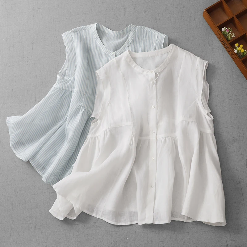Summer Lightweight Loose Sleeveless Doll Shirt Women's Fashion Casual Style Flying Sleeve Top Thin Fabric round Neck Single B...
Summer Lightweight Loose Sleeveless Doll Shirt Women's Fashion Casual Style Flying Sleeve Top Thin Fabric round Neck Single B...
