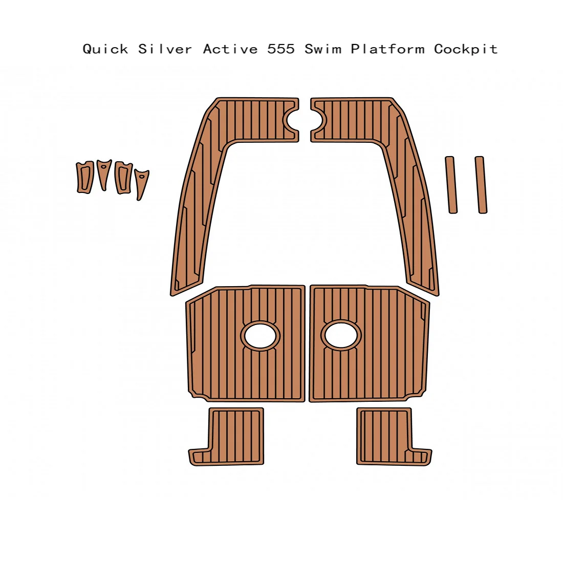 Quick Silver Active 555 Swim Platform Cockpit Boat EVA Faux Teak Deck Floor Pad
Quick Silver Active 555 Swim Platform Cockpit Boat EVA Faux Teak Deck Floor Pad