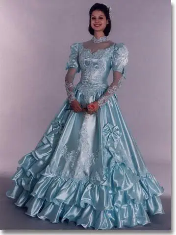 Vintage Blue Princess Wedding Dresses with Long Sleeve Customsized Ruched Applique Corset Lace-up Farm Bridal Gown Outdoor
Vintage Blue Princess Wedding Dresses with Long Sleeve Customsized Ruched Applique Corset Lace-up Farm Bridal Gown Outdoor