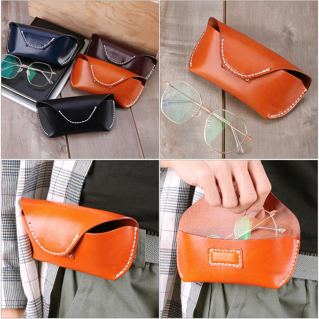 Genuine leather eyeglass case, multi-functional flip cover, vintage sunglasses, high-end storage leather box
Genuine leather eyeglass case, multi-functional flip cover, vintage sunglasses, high-end storage leather box