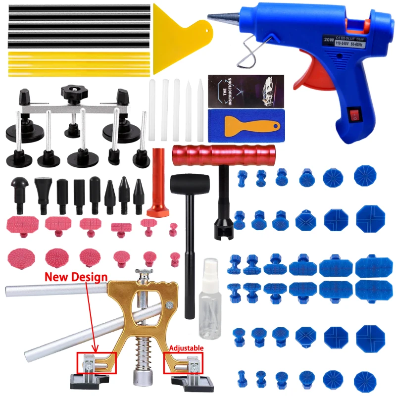 Набор для ремонта вмятин, комплект для беспокрасочного удаления вмятин на кузове автомобиля или мотоцикла
Набор для ремонта вмятин, комплект для беспокрасочного удаления вмятин на кузове автомобиля или мотоцикла