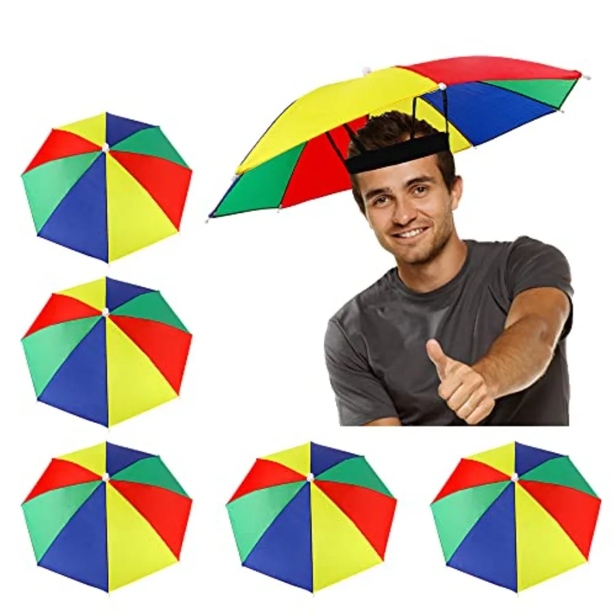 5 Pack Umbrella Hat with Elastic Band Rainbow Waterproof Fishing Umbrella Hat for Adults Women Men
5 Pack Umbrella Hat with Elastic Band Rainbow Waterproof Fishing Umbrella Hat for Adults Women Men