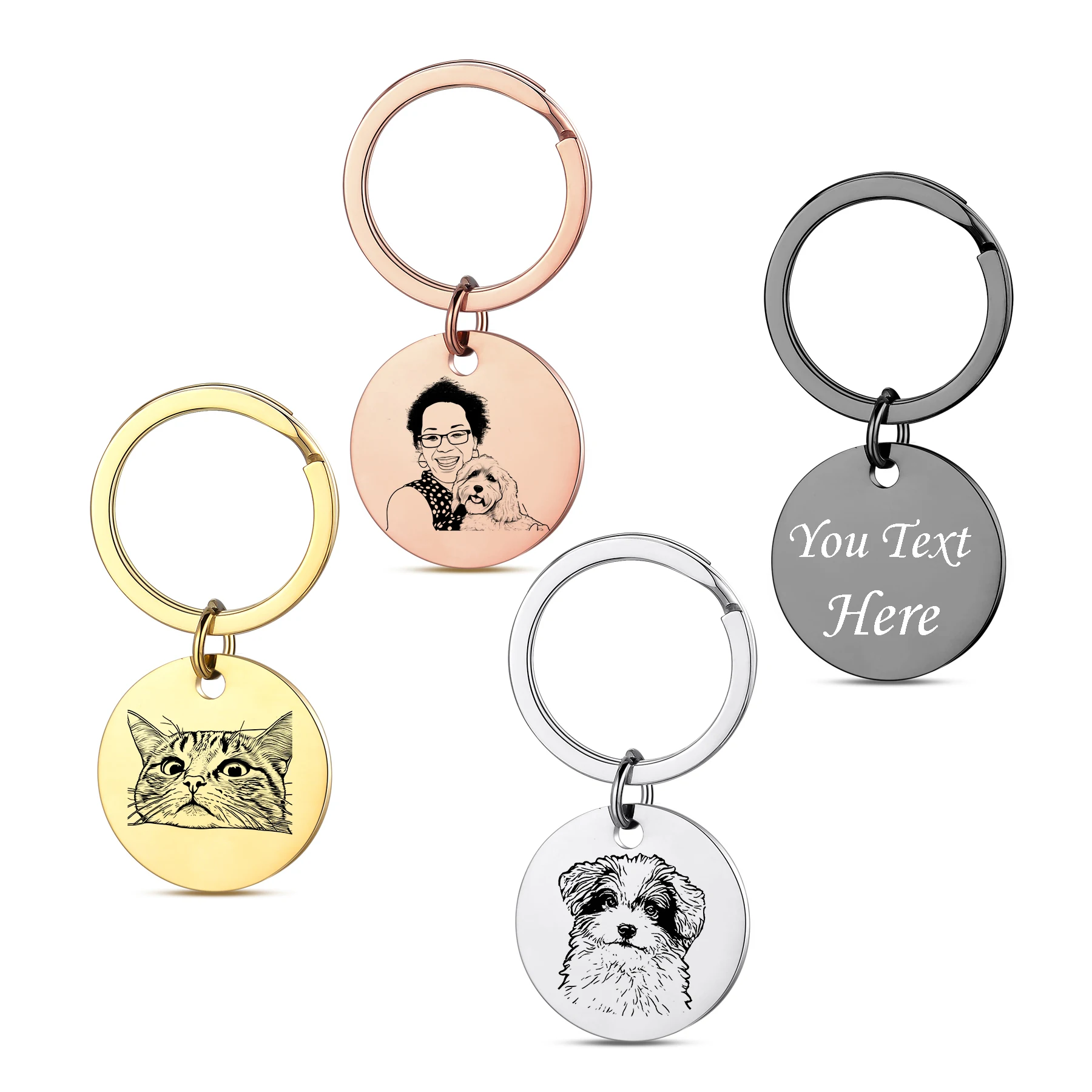 Personalized Pet Photo Disc Keychain For With Tiny Cat Dog Name Pendant Stainless Steel Customized Jewelry Gift
Personalized Pet Photo Disc Keychain For With Tiny Cat Dog Name Pendant Stainless Steel Customized Jewelry Gift