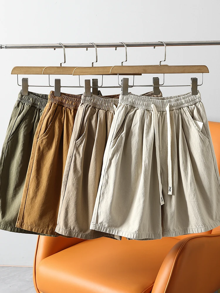 Heavyweight Cotton Casual Shorts for Men Summer Loose Fit Elastic Waist Drawstring Color Fashionable Loose Leisure Shorts
Heavyweight Cotton Casual Shorts for Men Summer Loose Fit Elastic Waist Drawstring Color Fashionable Loose Leisure Shorts