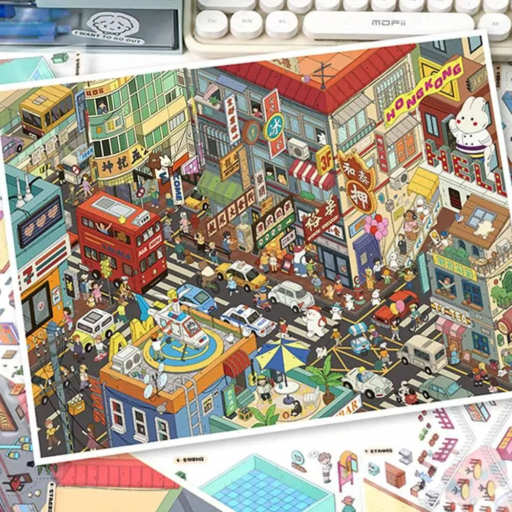 Kawaii Design Landscape Sticker DIY Design Special Economic Zone 3D City Sticker Festival Theme Street Scene Sticker
Kawaii Design Landscape Sticker DIY Design Special Economic Zone 3D City Sticker Festival Theme Street Scene Sticker