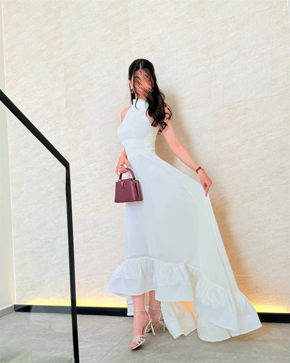 Customized Delicate Halter Sleeveless Evening Dress Graceful High-Low Celebrity Gowns Classic Chiffon Special Occasion Gowns
Customized Delicate Halter Sleeveless Evening Dress Graceful High-Low Celebrity Gowns Classic Chiffon Special Occasion Gowns